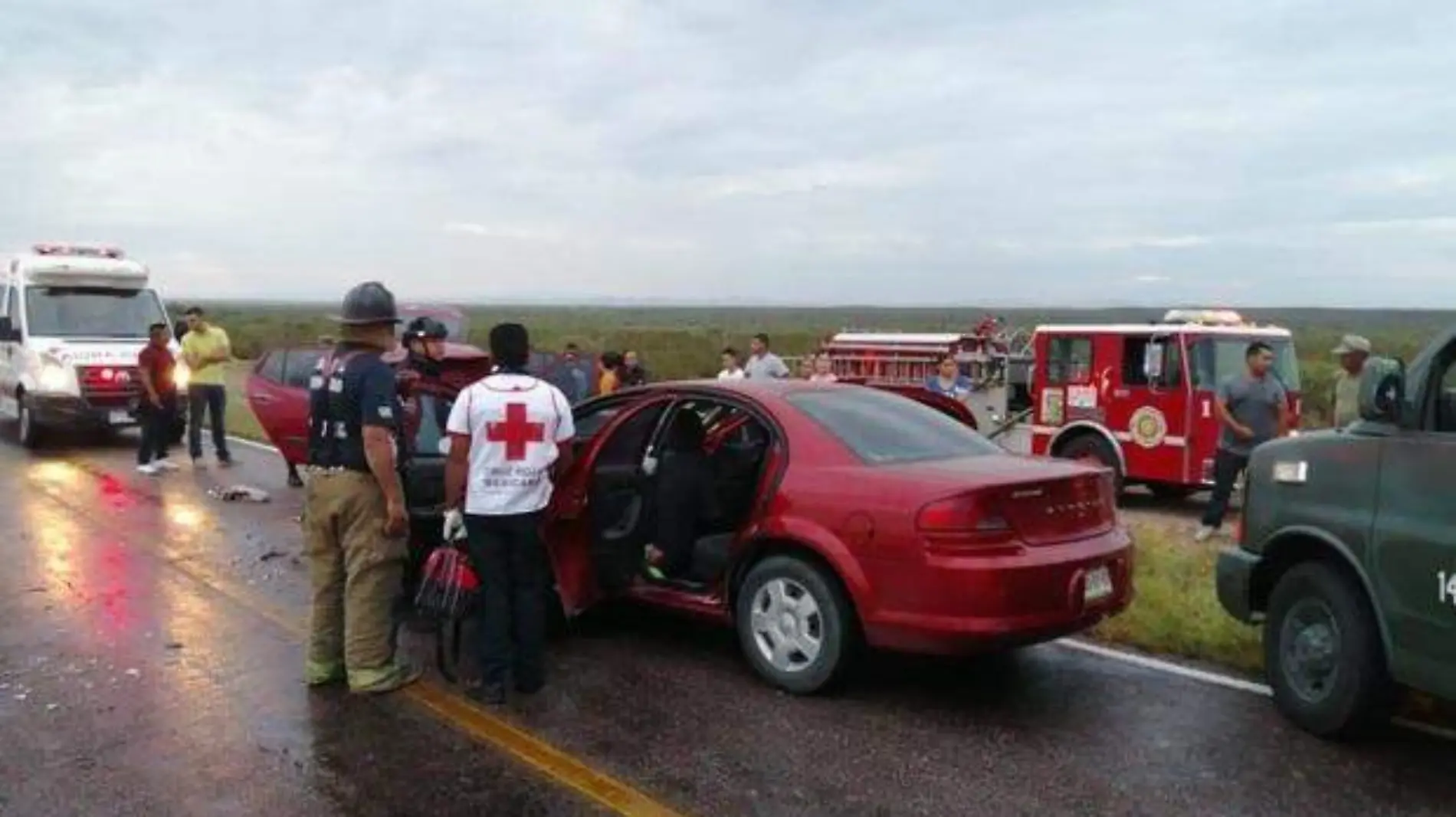 Choque con fallecido en carretera a Naica